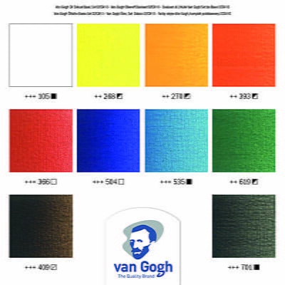 ROYAL TALENS VAN GOGH 20ML OIL COLOR BOX, BASIC SET OF ASSORTED 10 COLORS