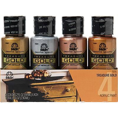 FOLKART FOLKART PAINT SETS, TREASURE GOLD (4 COLORS)