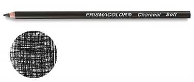PRISMACOLOR CHARCOAL PENCILS, PAPER CASE OF 12 PENCILS