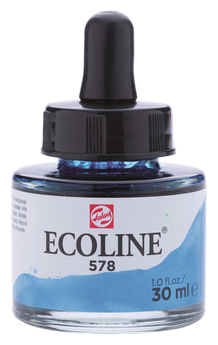 Ecoline Liquid Watercolor, Indigo 30ml Pipette Jar