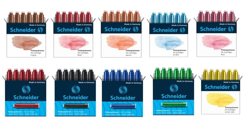 SCHNEIDER FOUNTAIN PEN INK CATRIDGE 6PCS SCHNEIDER FOUNTAIN PEN INK CATRIDGE 6PCS