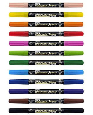 MUNGYO WATERCOLOR MARKER TWIN TIP SET