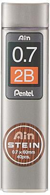 PENTEL AIN STEIN HI-POLYMER LEADS, 0.7MM, 1 TUBE 0F 40 LEADS, 2B
