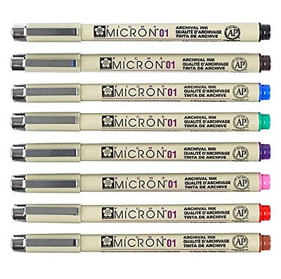 Sakura Pigma Micron Ink 005 Ink Pen, 0.20-mm Extra Fine Tip, Black; Great  for Coloring, Bible Study Pens, Inductive Bible Study (Qty 1)