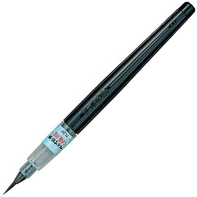 PENTEL FUDE BRUSH PEN, BLACK, EXTRA FINE