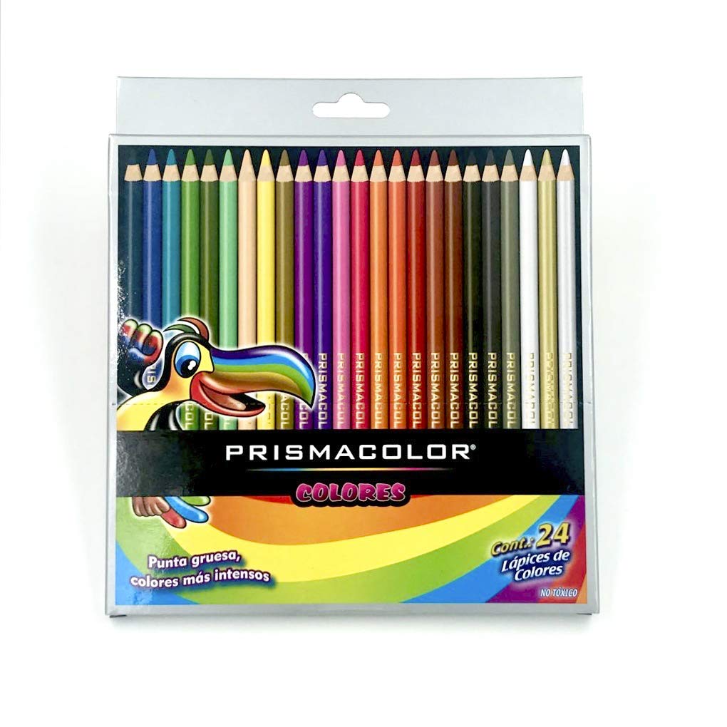 PRISMACOLOR SCHOLAR PENCILS, SET OF 24 ASSORTED COLORS, PAPER CASE