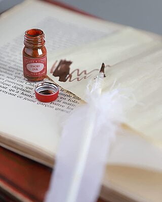 HERBIN MEDIEVAL WRITING SET, WHITE, 4CT HERBIN MEDIEVAL WRITING SET, WHITE, 4CT