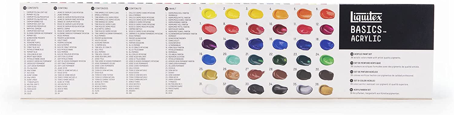 LQX BASICS ACRYLIC SET OF 36X22ML