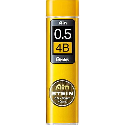 PENTEL AIN STEIN HI-POLYMER LEADS, 0.5MM, 1 TUBE 0F 40 LEADS, 4B