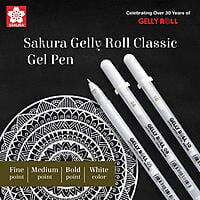 SAKURA GELLYROLL WHITE GEL INK ROLLERBALL PEN SAKURA GELLYROLL WHITE GEL INK ROLLERBALL PEN