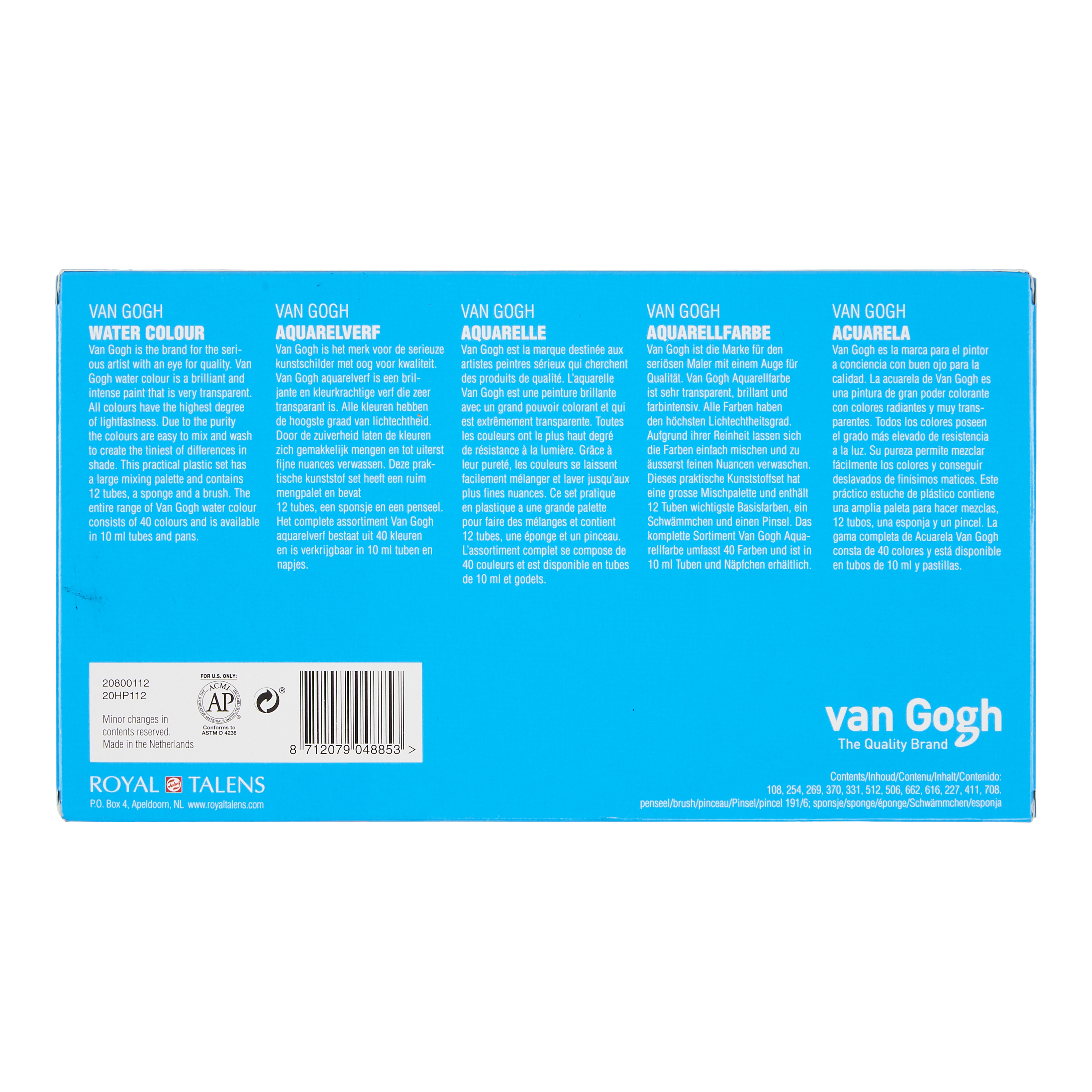 VAN GOGH WATERCOLOR PAINT SET VAN GOGH WATERCOLOR PAINT SET