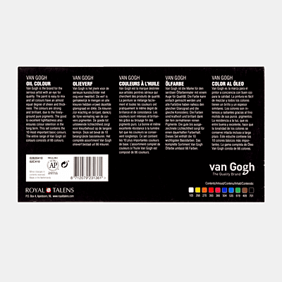 ROYAL TALENS VAN GOGH 20ML OIL COLOR BOX, BASIC SET OF ASSORTED 10 COLORS ROYAL TALENS VAN GOGH 20ML OIL COLOR BOX, BASIC SET OF ASSORTED 10 COLORS