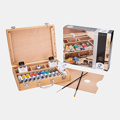 ROYAL TALENS VAN GOGH OIL COLOR WOODEN BOX, BASIC