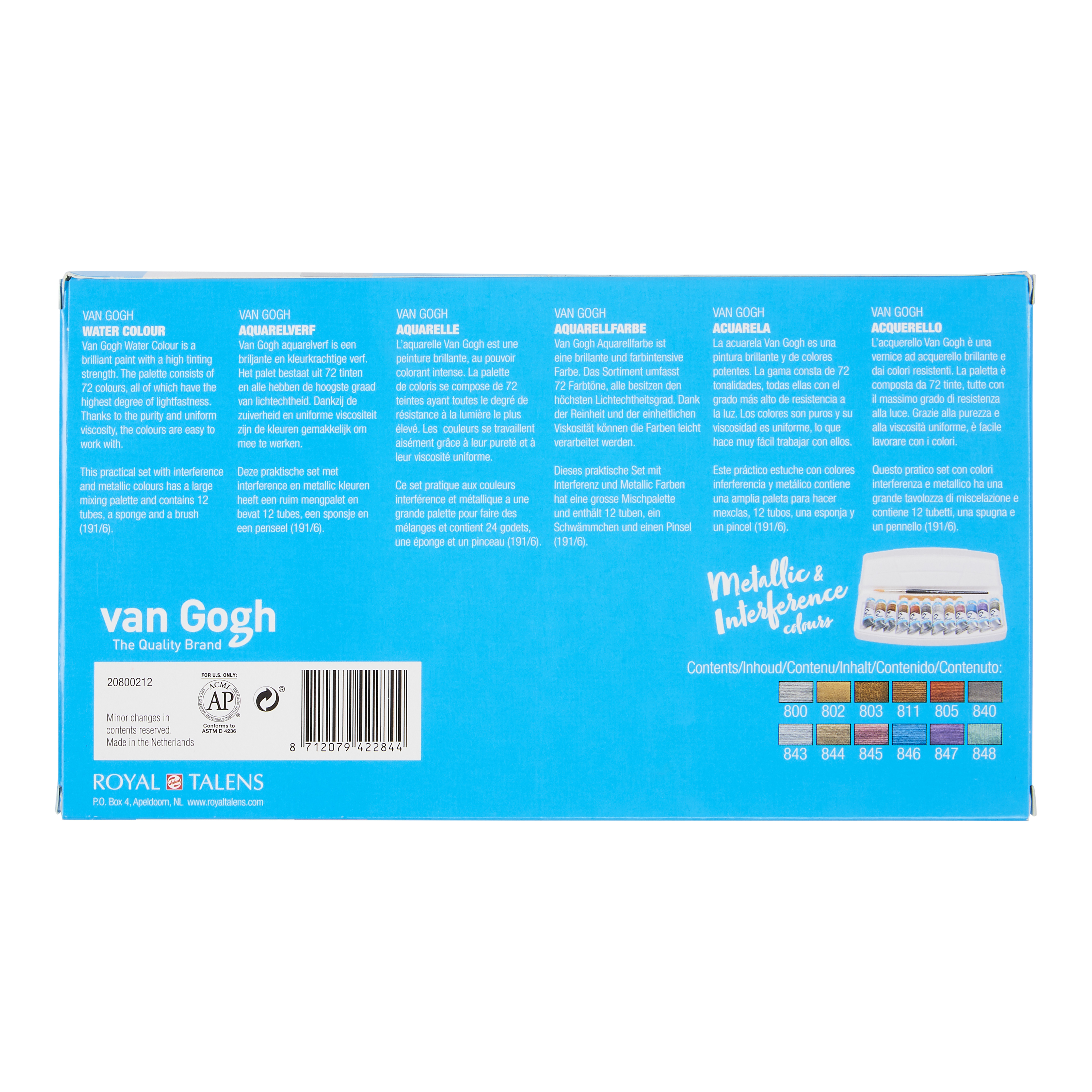 VAN GOGH WATERCOLOR PAINT SET