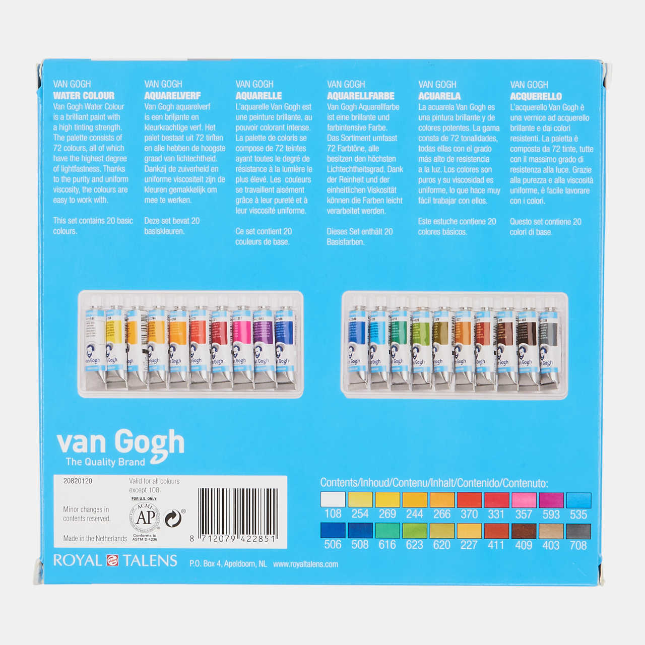 VAN GOGH WATERCOLOR PAINT SET VAN GOGH WATERCOLOR PAINT SET