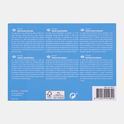 ROYAL TALENS VAN GOGH WATERCOLOR PAPER POSTCARDS, 300GSM, COLD PRESSED, 10.5x15CM ROYAL TALENS VAN GOGH WATERCOLOR PAPER POSTCARDS, 300GSM, COLD PRESSED, 10.5x15CM