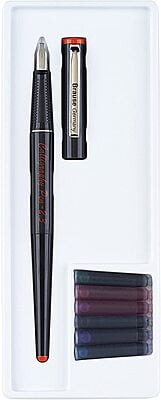 BRAUSE REFILLABLE CALLIGRAPHY PEN SET WITH 6 ASSORTED INK CARTRIDGES