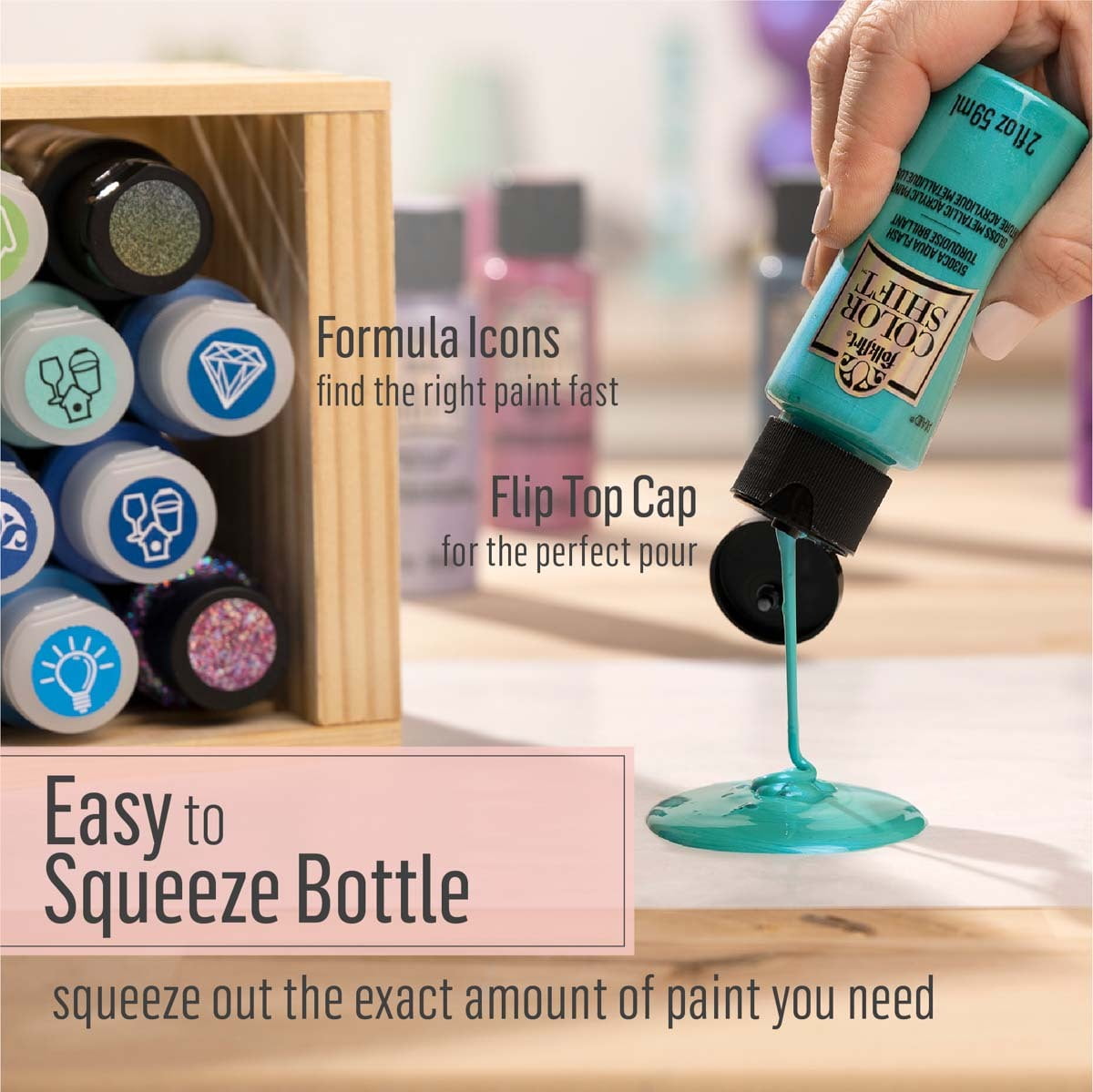 FOLKART PAINT SETS, COLOR SHIFT (4 COLORS)