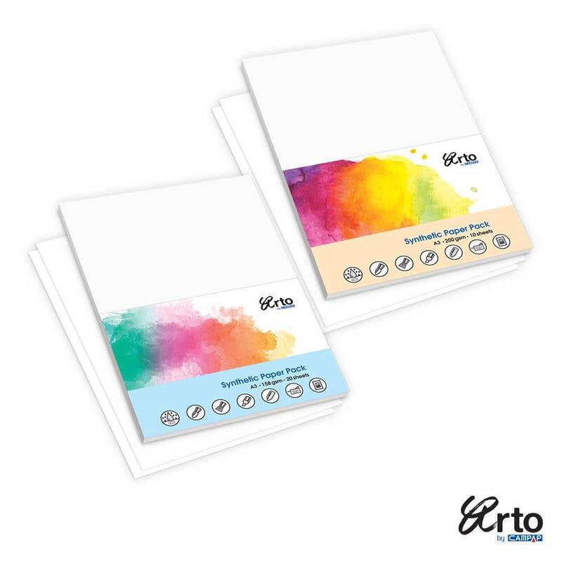 CR 37196 CAMPAP ARTO YUPO PAPER PACK, 200GSM, A3, 10S