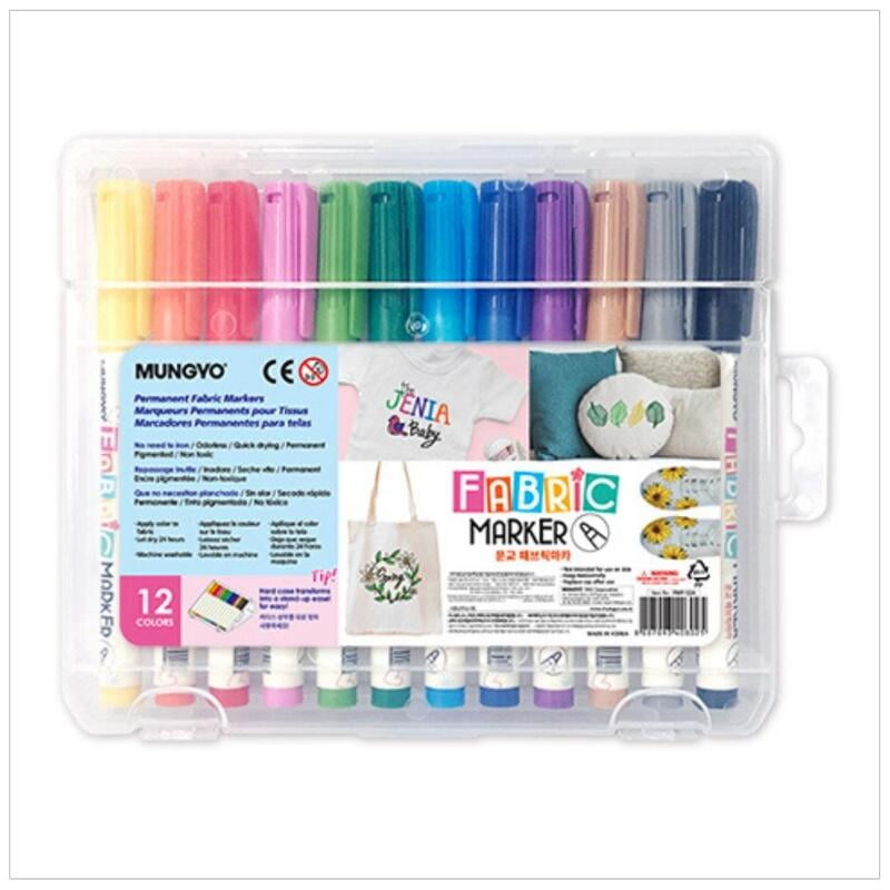 MUNGYO FABRIC MARKER SET OF 12 COLORS