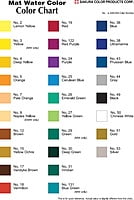 SAKURA MAT WATERCOLOR BOX, 5ML, SET OF 12 ASSORTED COLORS SAKURA MAT WATERCOLOR BOX, 5ML, SET OF 12 ASSORTED COLORS