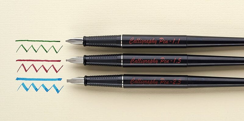 BRAUSE REFILLABLE CALLIGRAPHY PEN SET WITH 6 ASSORTED INK CARTRIDGES BRAUSE REFILLABLE CALLIGRAPHY PEN SET WITH 6 ASSORTED INK CARTRIDGES