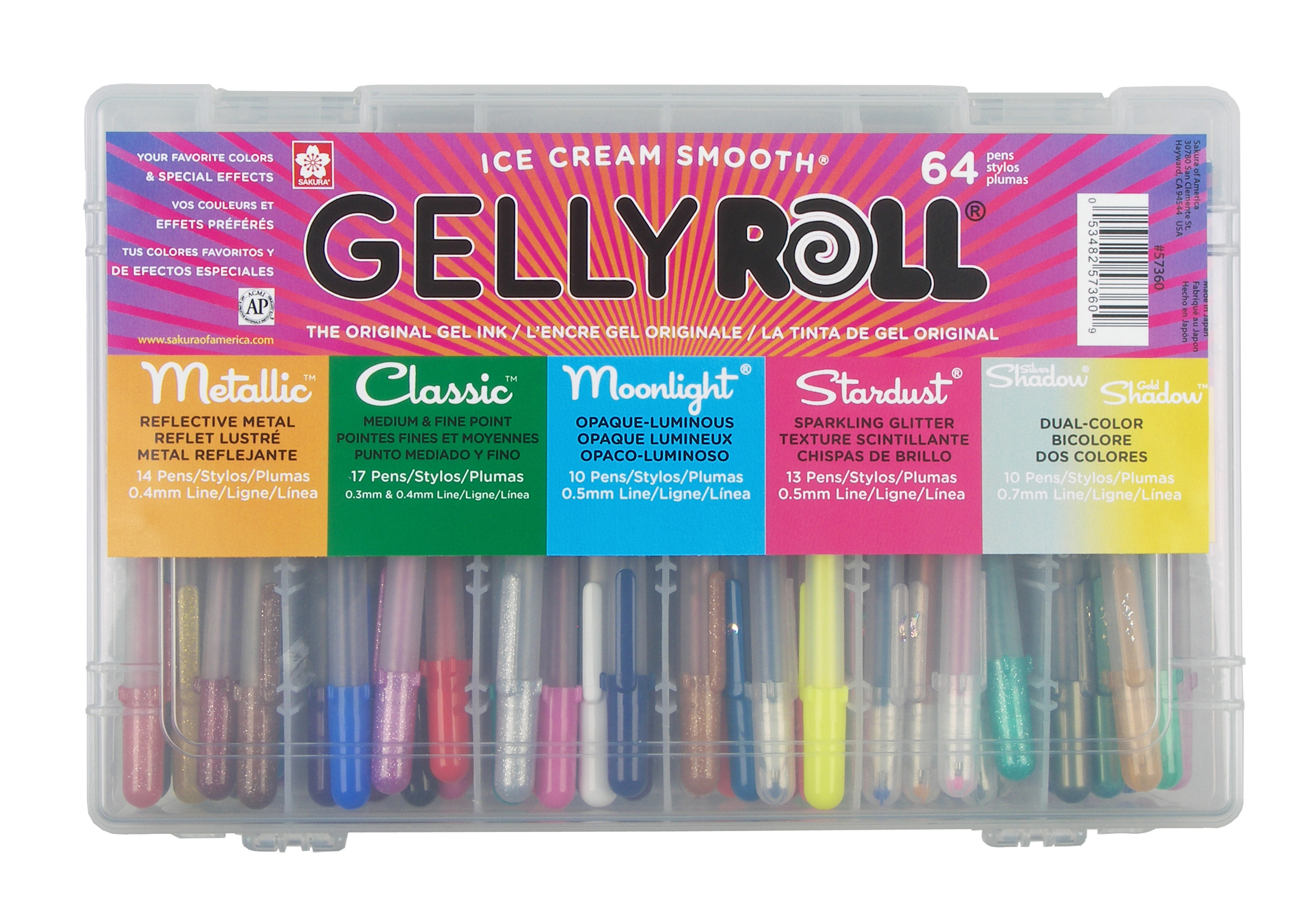 Sakura® Gelly Roll Moonlight® 06 Gel Pen Set - Grey (5-pc) – The Yard Art  Supplies