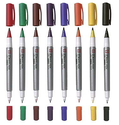 SAKURA IDENTIPEN PERMANENT MARKERS, TWIN TIP, SET