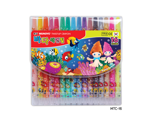 Mungyo Twist up crayons set of 16 Multicolor colors Model  MTC-16 