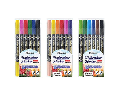 MUNGYO WATERCOLOR MARKER TWIN TIP SET