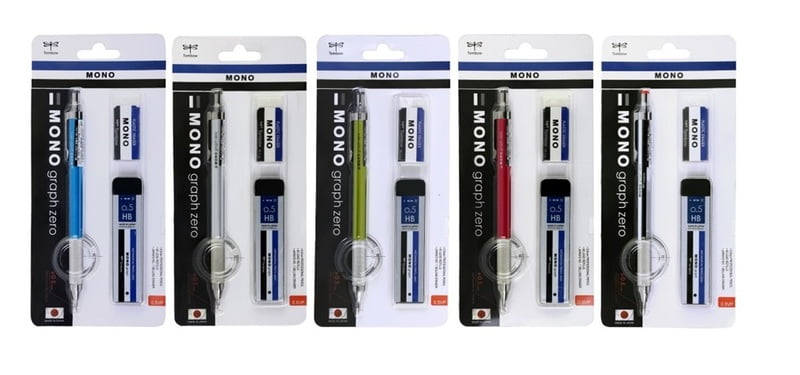 Tombow MONO Graph Zero 0.5mm Mechanical Pencil with Lead and Eraser Value Pack Tombow MONO Graph Zero 0.5mm Mechanical Pencil with Lead and Eraser Value Pack