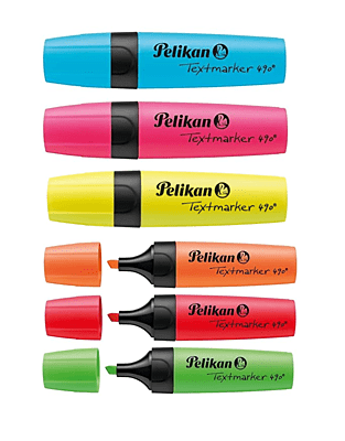 Pelikan Text marker 490 Fluorescent, 10pcs in cardboard box