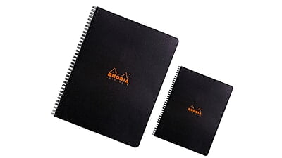 RHODIA WIREBOUND NOTEBOOK (SIDEBOUND)- BLACK