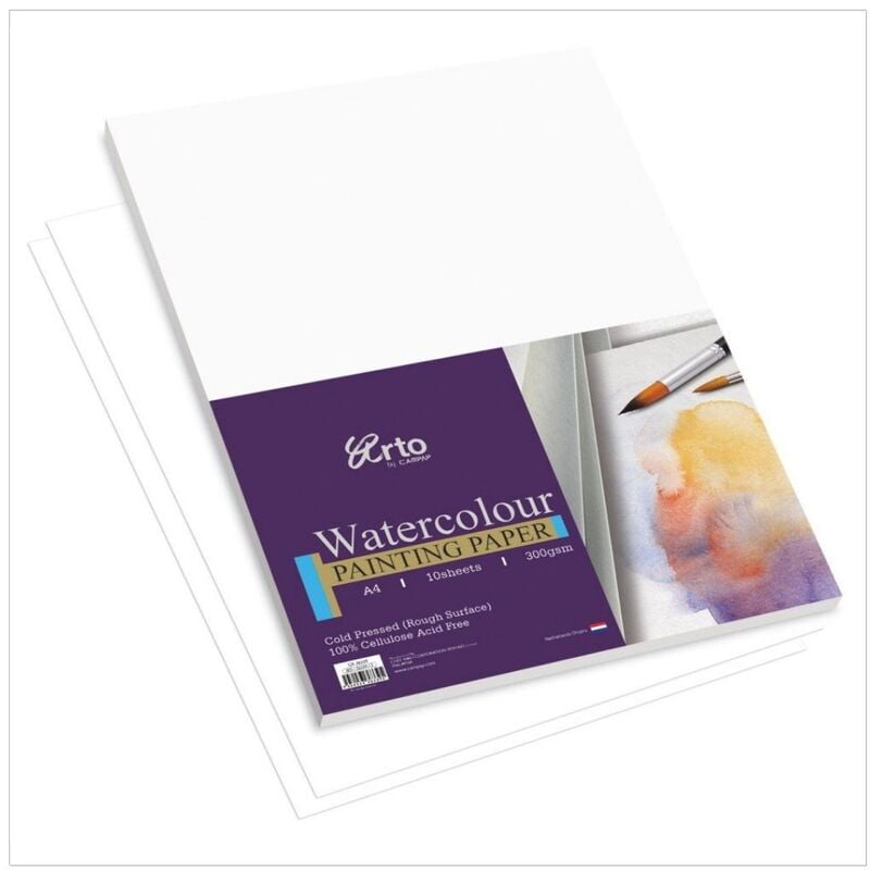 CAMPAP WATERCOLOR PAPER PACK, 100% CELLULOSE, COLD PRESSED