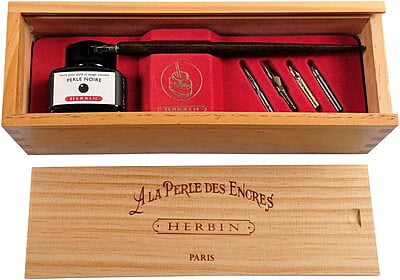 27009T Herbin La Perle Encres Gift Set, Perle Noire 27009T Herbin La Perle Encres Gift Set, Perle Noire