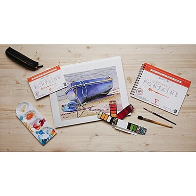 CLAIREFONTAINE FONTAINE 100% COTTON, 300GSM HOT PRESSED WATERCOLOR PAPER CLAIREFONTAINE FONTAINE 100% COTTON, 300GSM HOT PRESSED WATERCOLOR PAPER