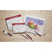 CLAIREFONTAINE FONTAINE 100% COTTON COLD PRESSED WATERCOLOR PAPER CLAIREFONTAINE FONTAINE 100% COTTON COLD PRESSED WATERCOLOR PAPER