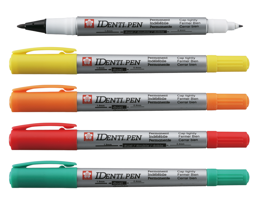 SAKURA IDENTIPEN PERMANENT MARKERS, TWIN TIP, SET SAKURA IDENTIPEN PERMANENT MARKERS, TWIN TIP, SET