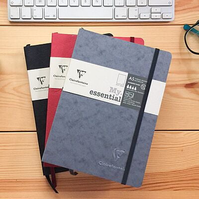 Clairefontaine MY ESSENTIALS Thread-bound Notebooks, A5, 90gsm, 192 pages